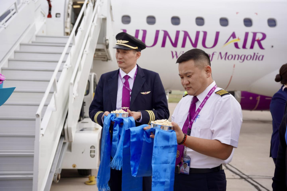 "Hunnu Air" компани “ЧОНЖУ – МӨРӨН” чиглэлийн олон улсын анхны нислэгээ үйлдлээ